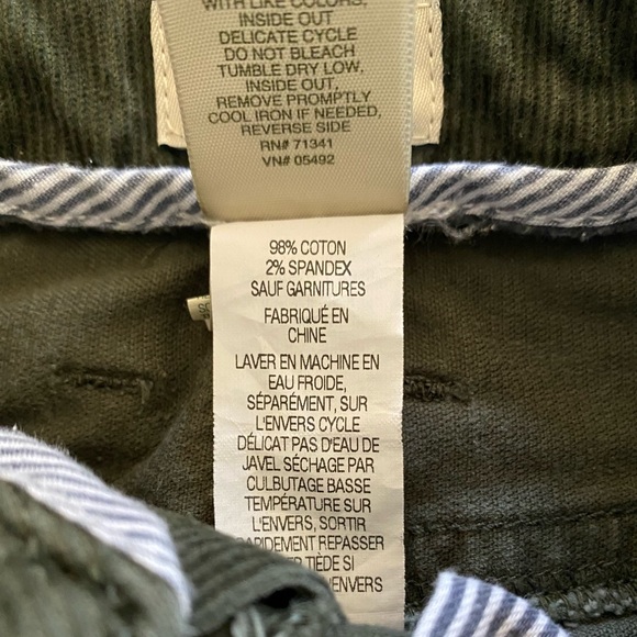 L L Bean Skirt Corduroy Classic Fit Green Size 4 - Picture 5 of 5